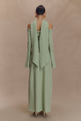 Heidi Strapless Knit Scarf Maxi Dress - Pastel Green